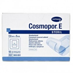 Повязка стерильная самоклеющаяся, Cosmopor E (Космопор Е) р. 7.2смх5см 10 шт арт. 900891 послеоперационная