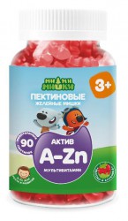 Актив мультивитамин, Ми-ми-мишки паст. жев. 2 г №90 пектиновые желейные мишки с 3 лет (БАД) яблоко клубника